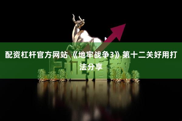 配资杠杆官方网站 《地牢战争3》第十二关好用打法分享