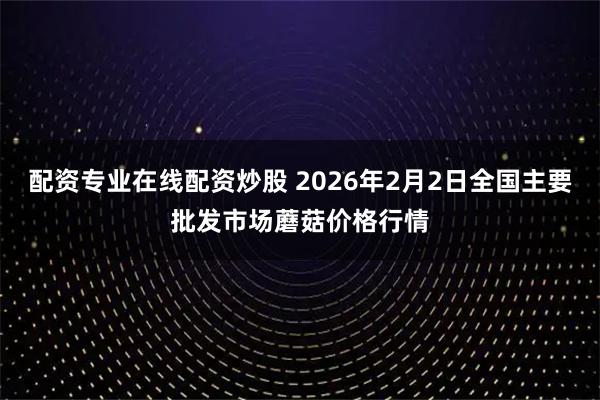 配资专业在线配资炒股 2026年2月2日全国主要批发市场蘑菇价格行情